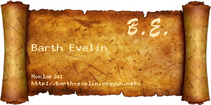Barth Evelin névjegykártya